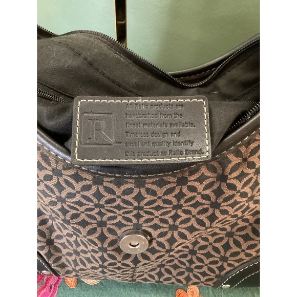 Relic Y2K Hobo Bag Brown Monogrammed Canvas Leather Trim Silver Buckle - Picture 7 of 8